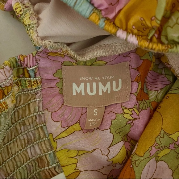 Show Me Your MuMu Jenna Yellow Floral Puff Sleeve Blouse - Picture 12 of 15